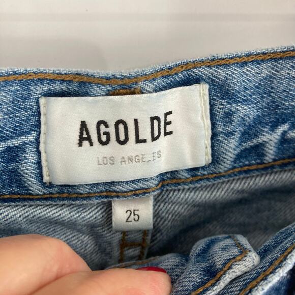 Agolde Riley Button Fly Straight Organic Cotton Jeans Women’s 25 - Picture 4 of 14